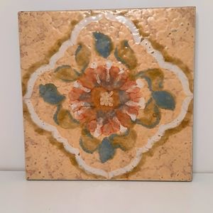 Vintage Tile Trivet| Terra Cotta| Made In Italy
